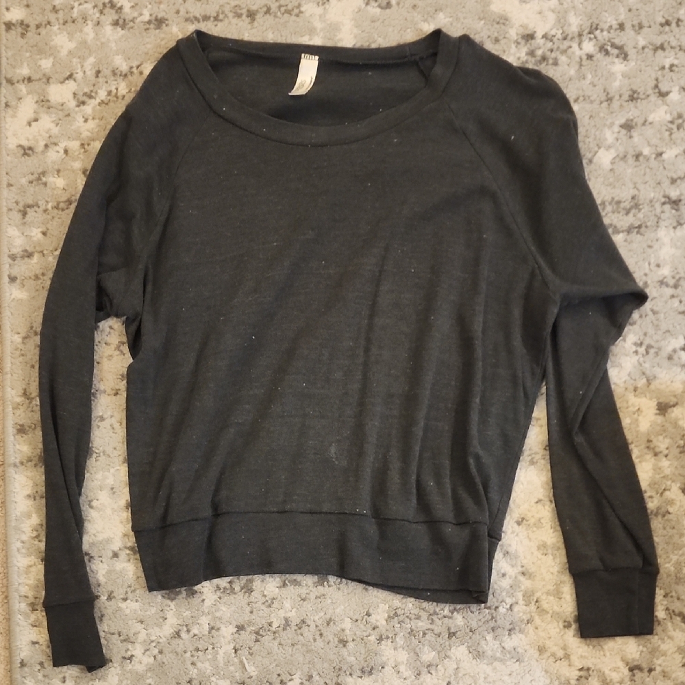 Dark Gray Long Sleeve Top